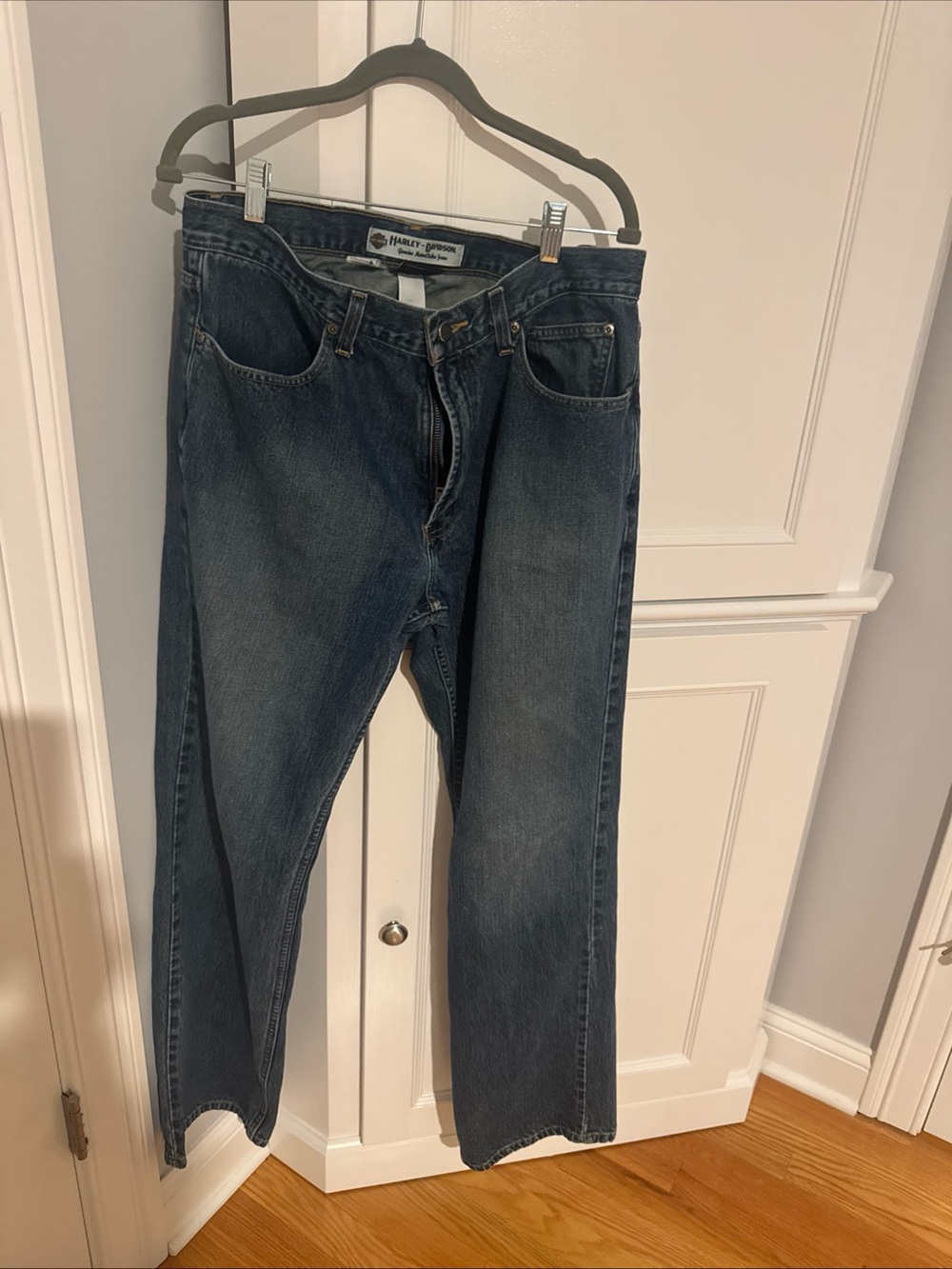 Harley-Davidson Men's Dark Blue Straight Jeans